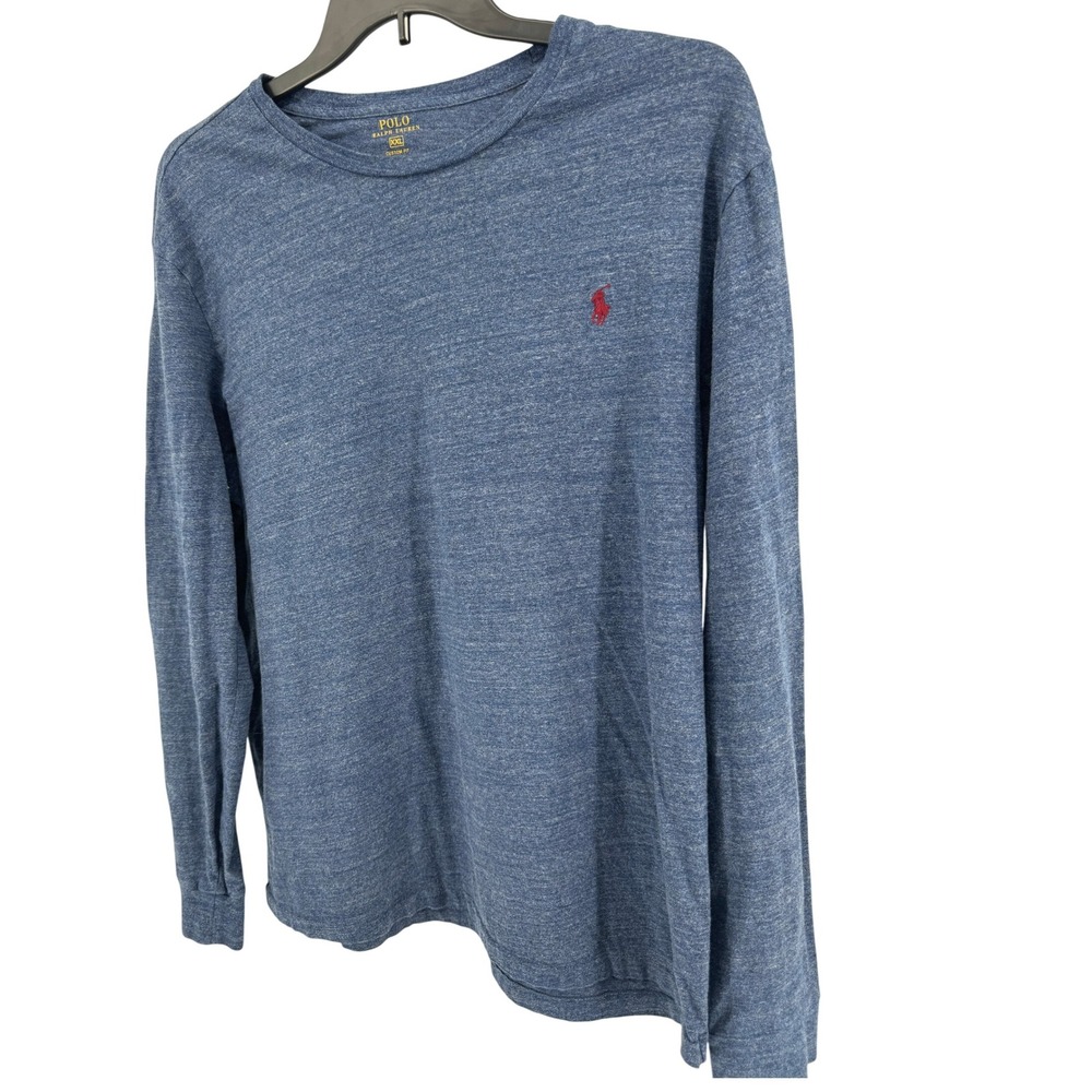Polo Ralph Lauren‎ XXL Long Sleeve T-Shirt Blue Custom Fit Cotton Top